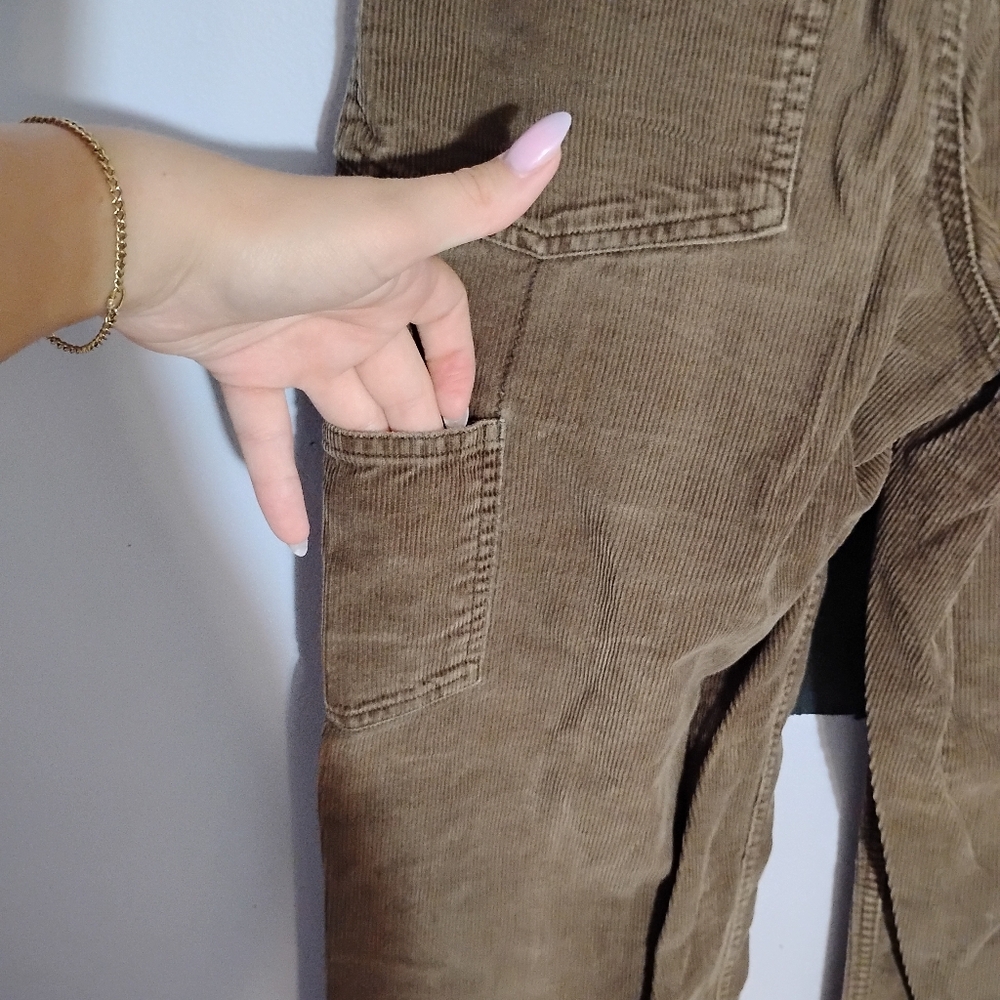 Old Navy Brown Cargo Corduroy Pants Straight Leg - Picture 6 of 10